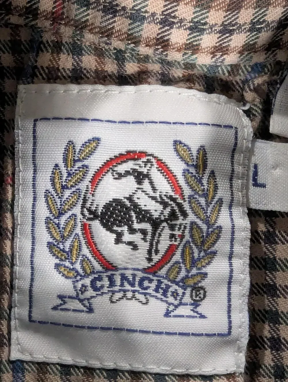 Cinch Shirt youth L Green Plaid Long Sleeve Western Flannel Button Up Casual